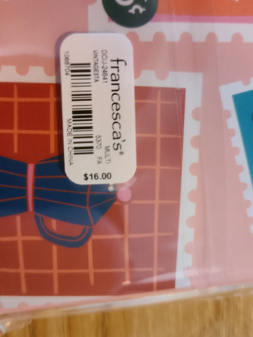 Francesca's Pink and Blue Graphic Notebook